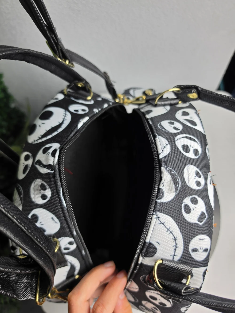 New Black Jack Character Round Crossbody Bag for Women
